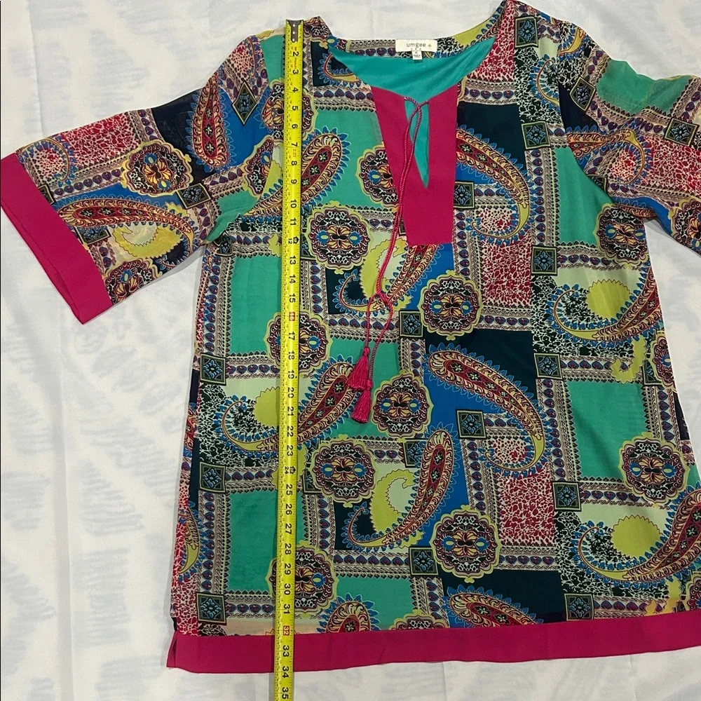 Umgee Multicolor Patchwork Tunic - Picture 7 of 8